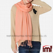 Alibaba China Suppliers 100% Wool Young Girl Neck Shawl Scarfs in Solid Color